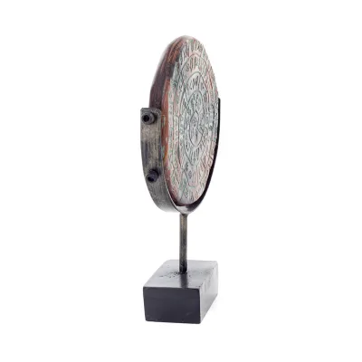 Phaistos Disc: The Unsolved Mystery, 22 cm Alabaster Marble Base, Minoan Civilization, Antika Grekland Polyester 5 - grifon.se 