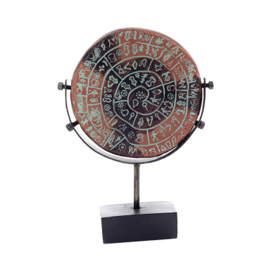Phaistos Disc: The Unsolved Mystery, 22 cm Alabaster Marble Base, Minoan Civilization, Antika Grekland Polyester 6 - grifon.se 