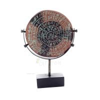 Phaistos Disc: The Unsolved Mystery, 22cm Alabaster Marble Base, Minoan Civilization, Ancient Greece Polyester 6 - grifon.se 