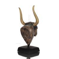 Minotaur: Queen Pasiphaes son, Bull head, bull head Bust, 19cm alabaster, Minoan culture Polyester 4 - grifon.se 