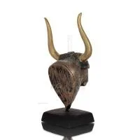 Minotaur: Drottning Pasiphaes son, Tjurhuvud, Tjurhuvud Byst, 19 cm alabaster, minoisk kultur Polyester 4 - grifon.se 