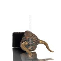 Minotaur: Drottning Pasiphaes son, Tjurhuvud, Tjurhuvud Byst, 19 cm alabaster, minoisk kultur Polyester 6 - grifon.se 