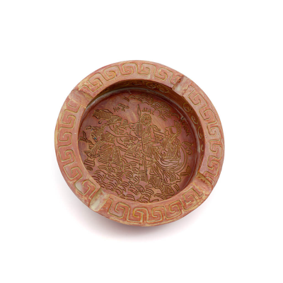 Ashtray, Archaic alabaster ashtray, With performance initials Polyester 2 - grifon.se 