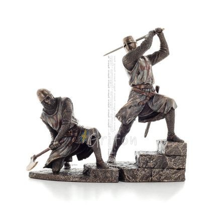 Knights in Battle Set Veronese Bronze Electrolytic Full Body Statuette Veronese 1 - grifon.se