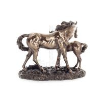 Horse or Equine, free horses in nature, 15 cm. Full-body statuette with bronze electroplating Veronese Veronese 3 - grifon.se 