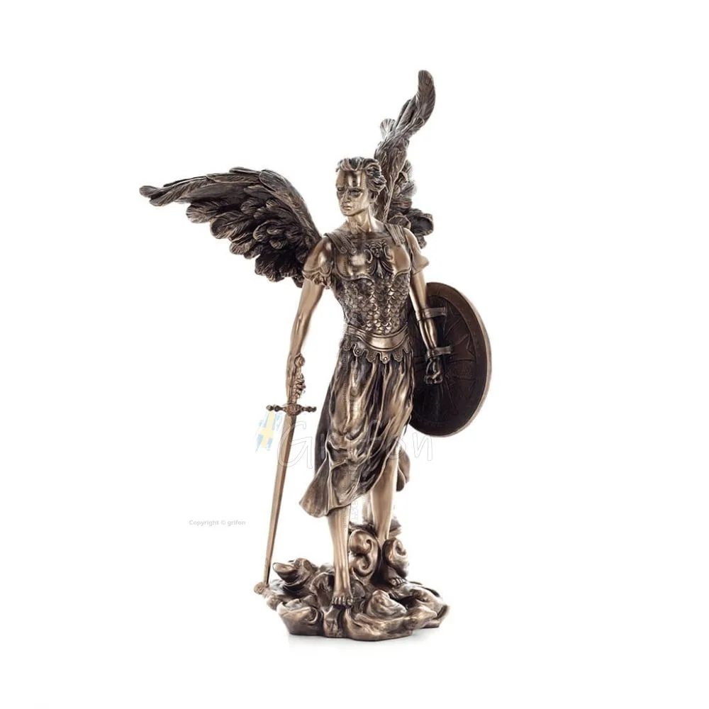 Ärkeängel Michael: God-Like, One of the First Lords 36cm Veronese Bronze Electrolysis Statyette i fullängd, Christian Veronese 1