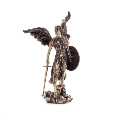 Archangel Michael: God-Like, One of the First Lords 36cm Veronese Bronze Electrolysis Full-length Statuette, Christian Veronese 