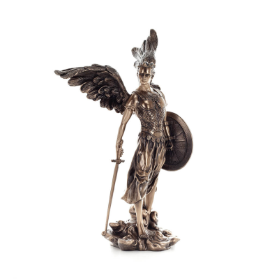 Archangel Michael: God-Like, One of the First Lords 36cm Veronese Bronze Electrolysis Full-length Statuette, Christian Veronese 