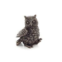 Owl or Glaucus with raised left leg 7cm Veronese Electrolytic Bronze Full Body Statuette Veronese 1 - grifon.se 
