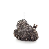 Uggla eller Glauca: den heliga fÃ¥geln, symbol fÃ¶r visdom, fÃ¶rsiktighet, liggande 7 cm Veronese Brons Elektrolys Helkropp Verones