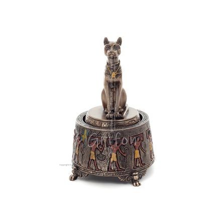 Egyptian basset music box 13cm Veronese bronze electrolysis Veronese 1 - grifon.se 