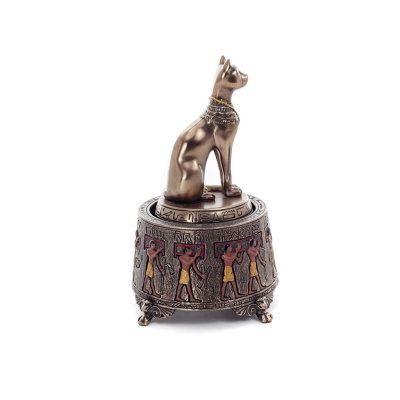 Egyptian basset music box 13cm Veronese bronze electrolysis Veronese 4 - grifon.se 
