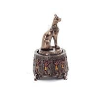 Egyptian basset music box 13cm Veronese bronze electrolysis Veronese 4 - grifon.se 