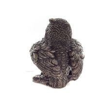 Uggla eller Glaucus: den heliga fÃ¥geln, symbol fÃ¶r visdom, fÃ¶rsiktighet, 6,5 cm Veronese Brons Electrolysis Helkroppsstatyett Ve