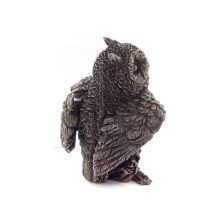 Uggla eller Glaucus: den heliga fÃ¥geln, symbol fÃ¶r visdom, fÃ¶rsiktighet, 6,5 cm Veronese Brons Electrolysis Helkroppsstatyett Ve