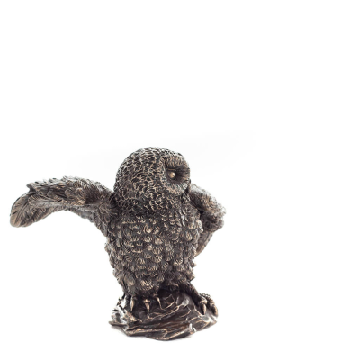 Uggla eller Glaucus: den heliga fÃ¥geln, symbol fÃ¶r visdom, fÃ¶rsiktighet, 6 cm Veronese Brons Electrolysis Helkroppsstatyett Vero