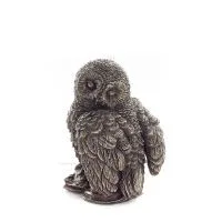 Owl or Glaucus on a rock with face back left 6cm Veronese Bronze Electroplating Full Length Statuette Veronese 1 - grifon.se 