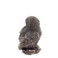 Owl or Glaucus on a rock with face back left 6cm Veronese Bronze Electroplating Full Length Statuette Veronese 3 - grifon.se 