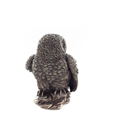 Uggla eller Glaucus pÃ¥ en sten med ansiktet bak till vÃ¤nster 6 cm Veronese Brons Galvanisering HellÃ¤ngdsstatyett Veronese 5 - gr