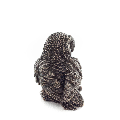 Owl or Glaucus: the sacred bird, symbol of wisdom, prudence, 6cm Veronese Bronze Electrolytic Full Body Statuette Veronese 5 - g