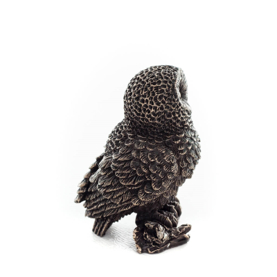 Owl or Glauca on a branch facing left 6cm Full Body Veronese Bronze Electroplating Figurine Veronese 5 - grifon.se 