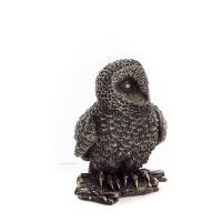 Owl or Glauca on a branch facing left 6cm Full Body Veronese Bronze Electroplating Figurine Veronese 6 - grifon.se 