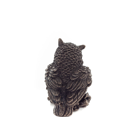 Owl or Glauca on Branch with Foot on Head 6cm Full Body Veronese Bronze Electrolysis Figurine Veronese 4 - grifon.se 