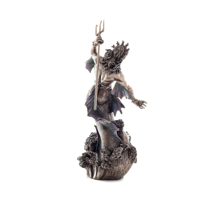 Neptune: The God of the Sea, Earthquakes, Earth, Storms and Words in Wave 28.5cm Veronese Bronze Electrolysis Statuette Veronese