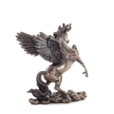 Pegasus: född av blod, följde muserna och Zeus, 28x26cm Veronese Brons Elektrolytisk Helkroppsstatyett Veronese 3 - grifon.se 