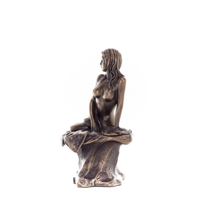 Woman Posing on a Rock 13.5x13cm Veronese Bronze Electroplating Full Body Figurine, Modern Decorative Veronese 2 - grifon.se 