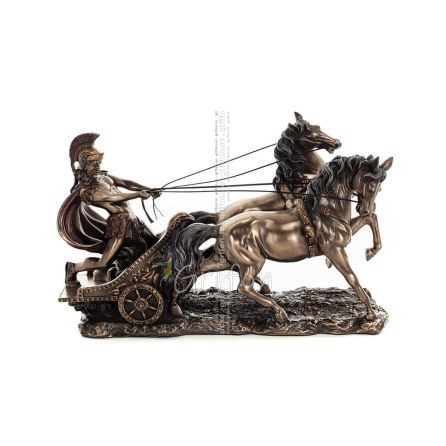Achilles: the invulnerable warrior and king in a chariot 17cm Veronese Bronze Electrolysis Statue, Ancient Greece Veronese 1 - g