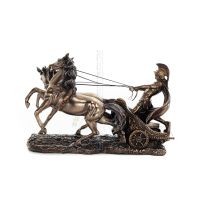 Achilles: the invulnerable warrior and king in a chariot 17cm Veronese Bronze Electrolysis Statue, Ancient Greece Veronese 4 - g