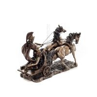 Achilles: the invulnerable warrior and king in a chariot 17cm Veronese Bronze Electrolysis Statue, Ancient Greece Veronese 6 - g