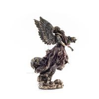 Ã„ngel som omfamnar ett barn och hÃ¥ller blommor 28cm helkroppsstaty Figurin med brons elektrolys Veronese, religiÃ¶s - andlig Vero