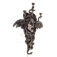 Medusa: The wild-eyed mermaid, Wall sconce 50x61.5cm Bust, Veronese bronze electrolysis Veronese 6 - grifon.se 