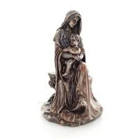 Jungfru Maria Jungfru Maria eller Theotokos med Jesus Kristus 17 cm Veronese Brons Elektrolys Helkroppsstaty Veronese 1 - grifon