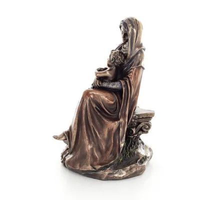 Virgin Mary the Virgin Mary or Theotokos with Jesus Christ 17cm Veronese Bronze Electrolysis Full Body Statue Veronese 2 - grifo