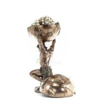 Atlas eller Atlas, Titan: The leader of the Titanids 32,5 cm Veronese Bronze Electrolysis Smyckeskrin, fÃ¶rvaringsfodral Veronese