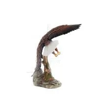 Colored eagle appearing to fly over a tree trunk, 39 cm full-body alabaster statue, Decorative Veronese 4 - grifon.se 