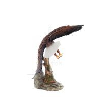 FÃ¤rgad Ã¶rn som verkar flyga Ã¶ver en trÃ¤dstam, 39 cm helkroppsstaty i alabaster, Dekorativ Veronese 4 - grifon.se 