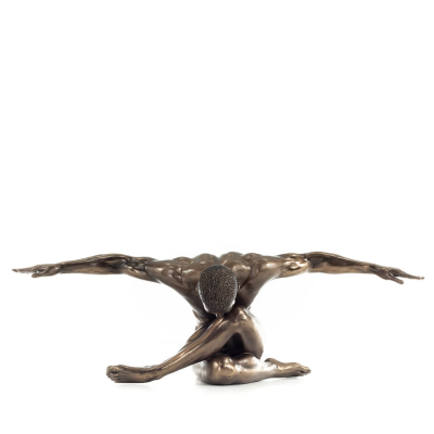 Sittande man med Ã¶ppna armar 45x15cm Helfigur statyett med brons elektrolys av Veronese, Modernt Dekorativt Veronese 1 - grifon.