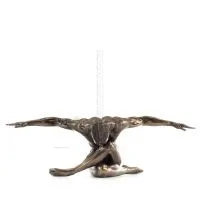 Seated Man with Open Arms 45x15cm Full-body statuette with Bronze Electrolysis by Veronese, Modern Decorative Veronese 1 - grifo