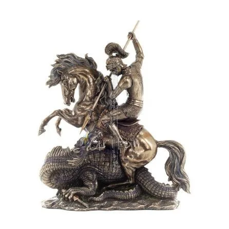 Saint George: protector of the Army, soldier 31cm Full-body statue with Bronze Electrolysis Veronese, Christian Veronese 1 - gri