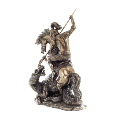 Saint George: protector of the Army, soldier 31cm Full-body statue with Bronze Electrolysis Veronese, Christian Veronese 2 - gri