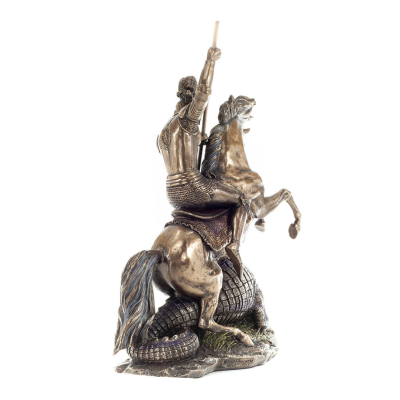 Saint George: protector of the Army, soldier 31cm Full-body statue with Bronze Electrolysis Veronese, Christian Veronese 3 - gri
