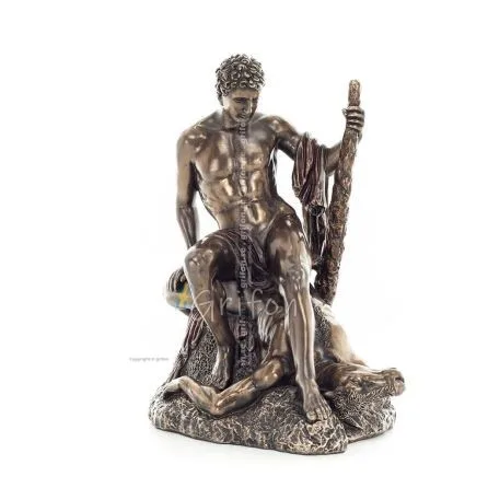 Theseus & Minotaur: The Last Battle of One, 19.5cm Veronese Electrolytic Bronze Full Body Statue, Minoan Civilization Veronese 1