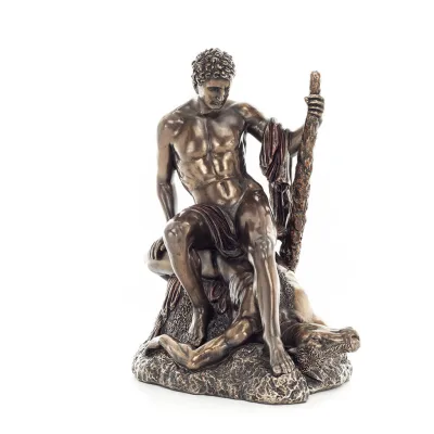 Theseus & Minotaur: The Last Battle of One, 19.5cm Veronese Electrolytic Bronze Full Body Statue, Minoan Civilization Veronese 1