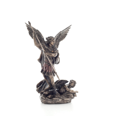 Archangel Michael: Godlike, one of the first lords, with spear 28.5cm Veronese Bronze Electrolysis Statue, Christian Veronese 5 
