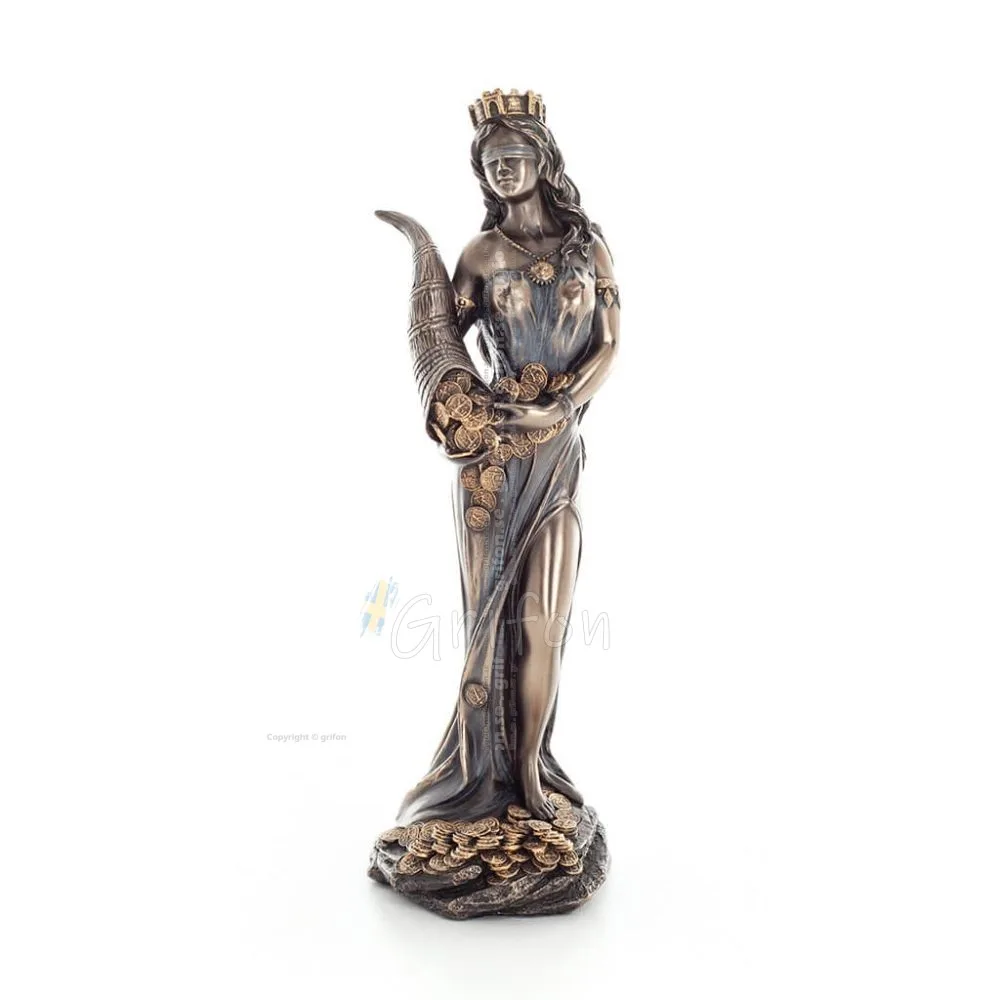 Fortune: The View of Prosperity and Wealth of a City 18.5cm Veronese Electrolytic Bronze Full Body Statue Veronese 1 - grifon.se