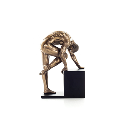 Modern naken manlig 20,5 cm Veronese brons galvaniserad helkroppsstaty Veronese 1 - grifon.se 